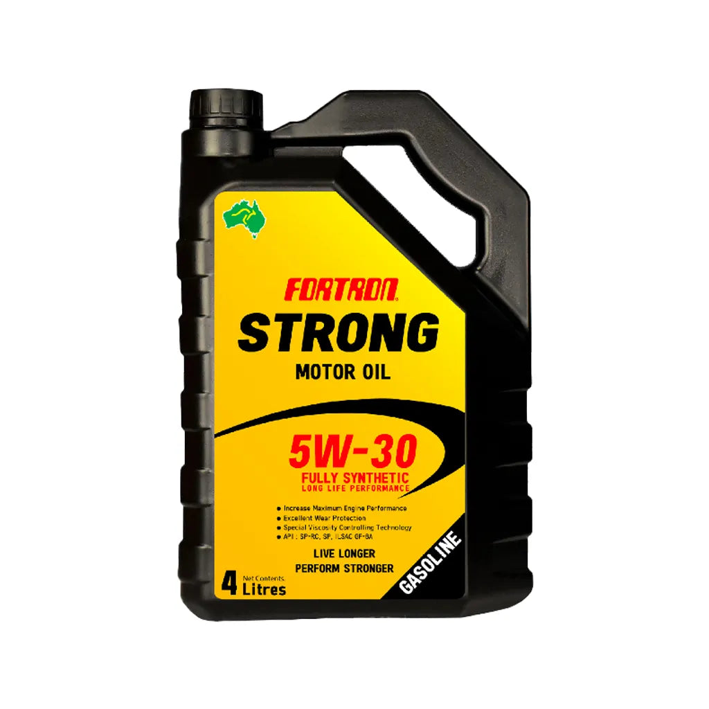 น้ำมันเครื่องสังเคราะห์แท้Fortron 5W-30 เบนซิน Supreme Tech ระยะใช้ 15,000 กม.4ลิตร