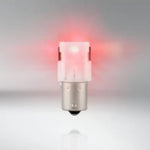 หลอดไฟ OSRAM LED ขั้วเขี้ยวตรง P21W แสงสีแดง (ไฟ 1จุด)(7506DRP)