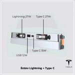 อะแดปเตอร์ฮับ พร้อมสายรูดเก็บ Type C, USB TESLA Model Y