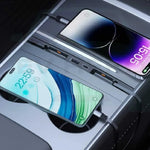 อะแดปเตอร์ฮับ พร้อมสายรูดเก็บ Type C, USB TESLA Model Y