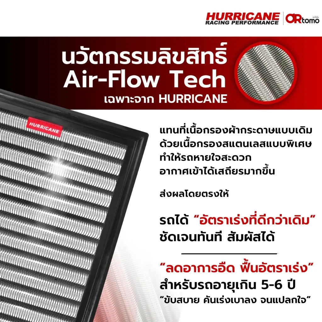 กรอง HURRICANE (รุ่นสแตนเลส) MAZDA 3 SKYACTIV ปี2012-2018