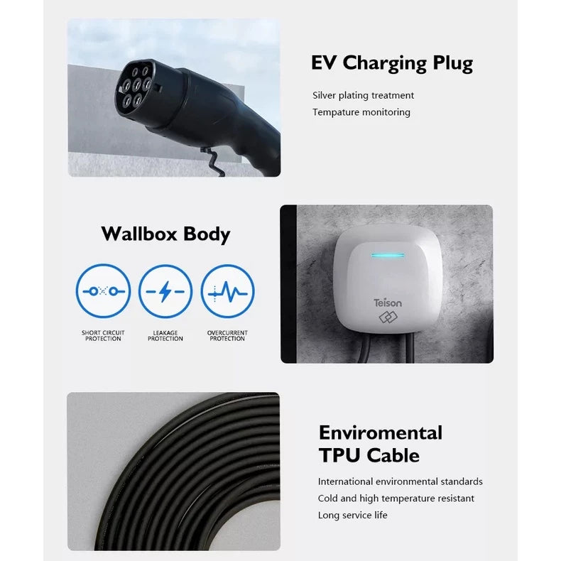 เครื่องชาร์จรถยนต์ไฟฟ้า Teison Smart Mini Wallbox 22kW