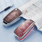 เคสกุญแจใส ขอบเงิน Audi A6/A3/Q2L/Q3/Q7/A1/A4
