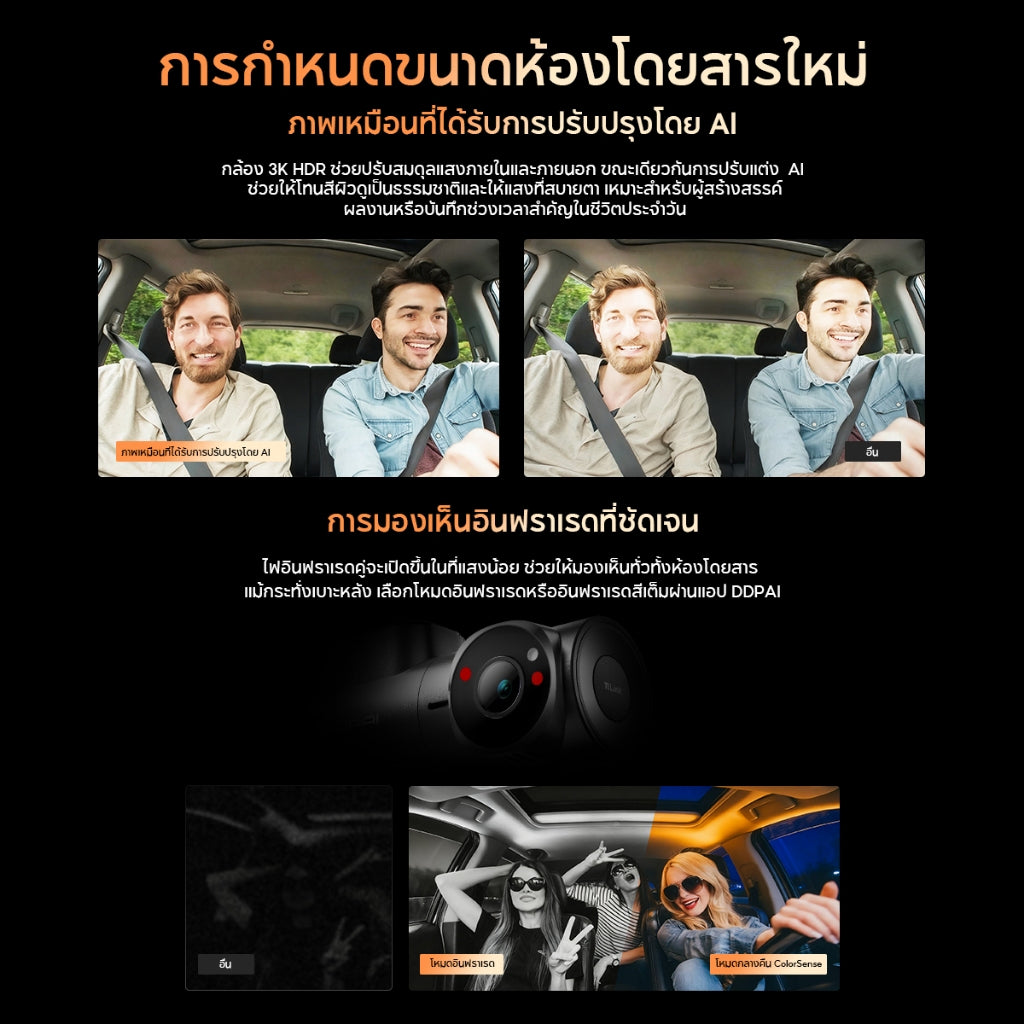 กล้องติดรถยนต์ DDPAI Z90 Master 3CH 2026