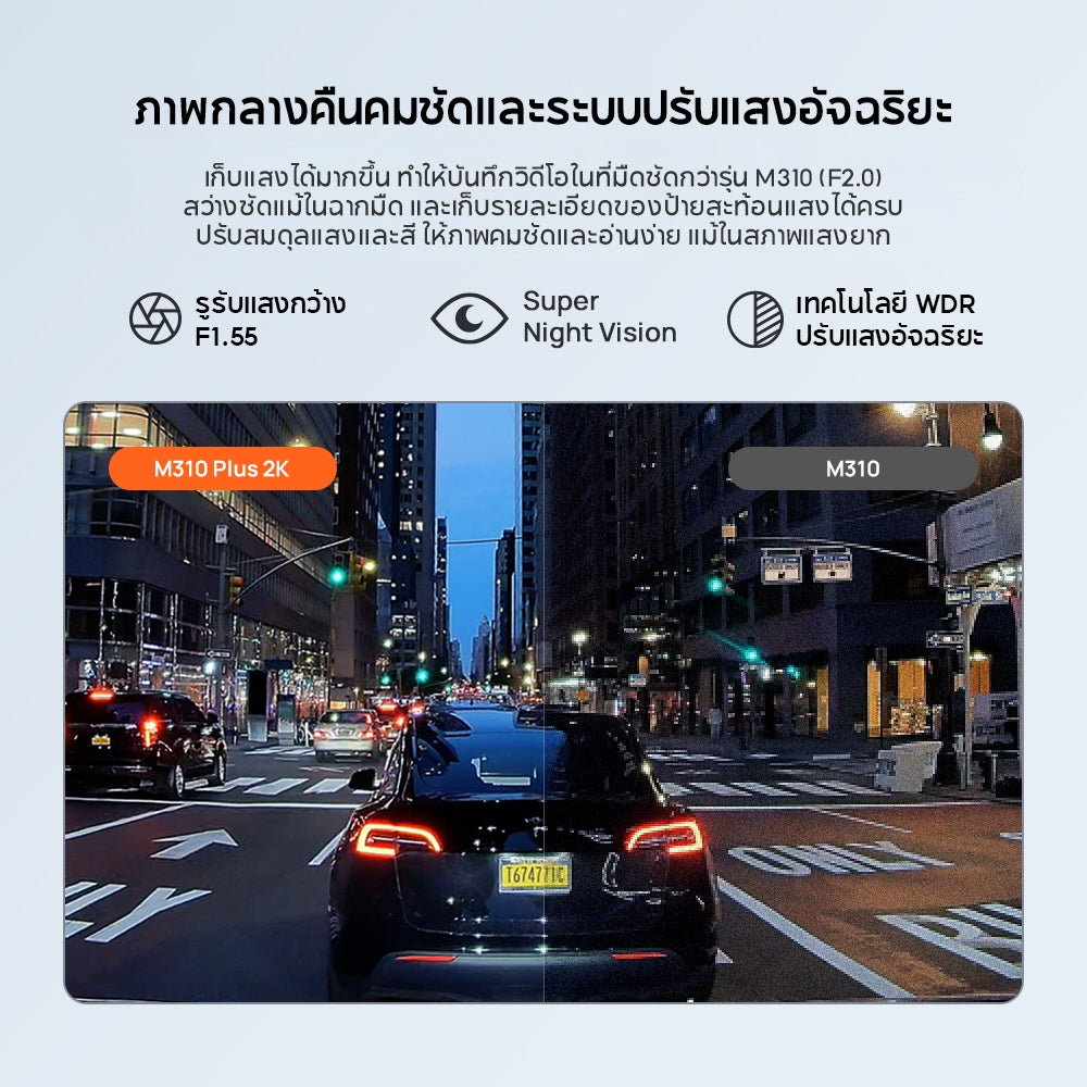 กล้องติดรถยนต์ 70MAI M310 Plus 2K 2026