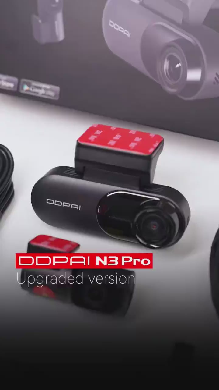 กล้องติดรถยนต์ DDPAI N3 Pro GPS กล้องหน้า+หลัง