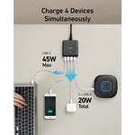 หัวชาร์จเร็ว Anker PowerPort Atom III Slim (4-Ports) 45W GaN