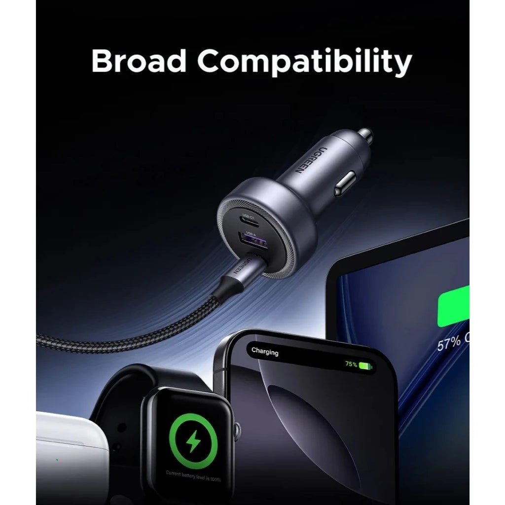ที่ชาร์จมือถือในรถ UGREEN Car Charger 30W 3-Port รุ่น 45843