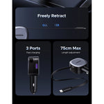ที่ชาร์จในรถยนต์ UGREEN Car Charger 75W 2C1A 3 พอร์ต รุ่น EC501