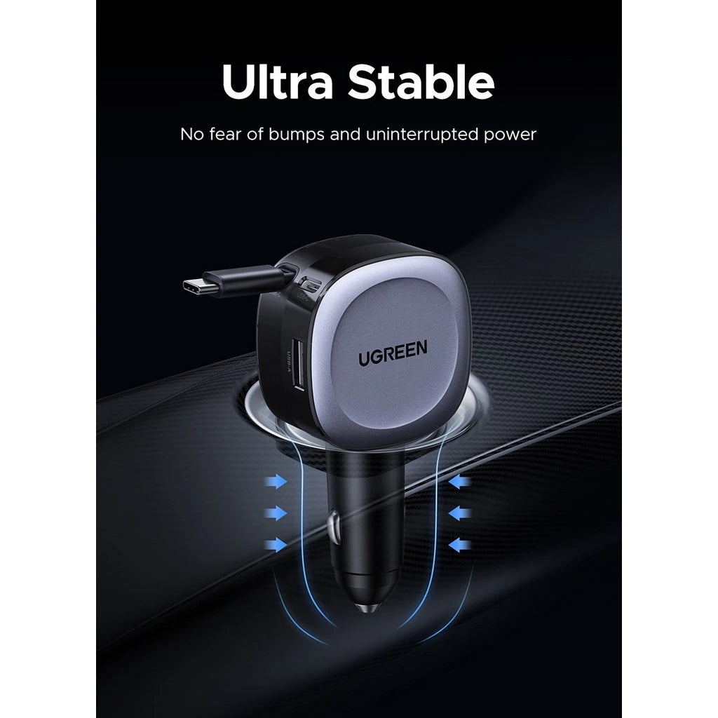 ที่ชาร์จในรถยนต์ UGREEN Car Charger 75W 2C1A 3 พอร์ต รุ่น EC501