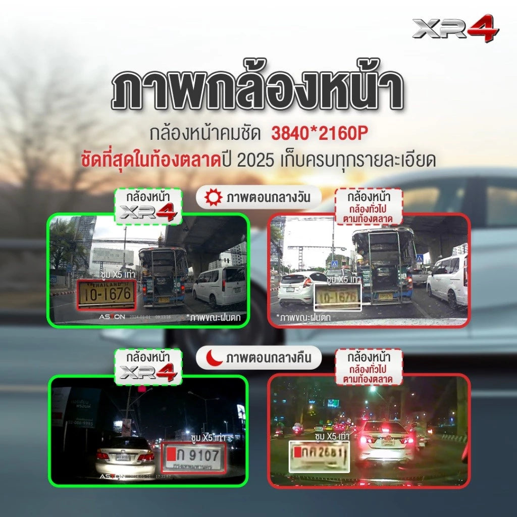 กล้องติดรถยนต์ ASTON XR-4 กล้องหน้า+หลัง