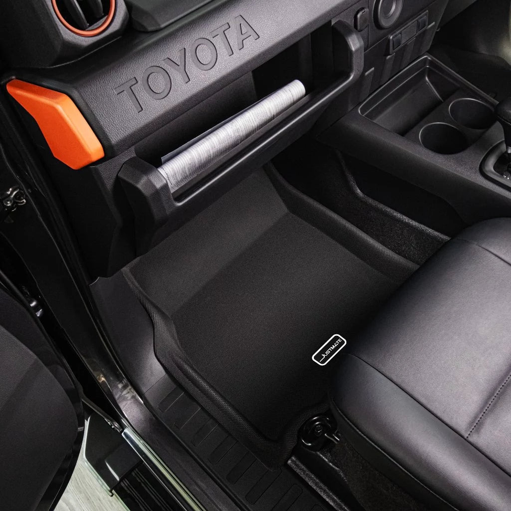 พรมรถยนต์ JUSTMATE TOYOTA HILUX CHAMP AN110 ปี2024 - PRESENT เฉพาะคู่หน้า