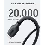 สายชาร์จ 5A Anker 140W USB-C to C (Bio-Based) 180cm สีขาว - AK411