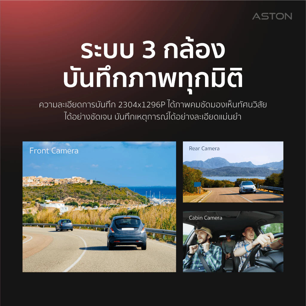 กล้องติดรถยนต์ ASTON 3 Connector Gen 2K