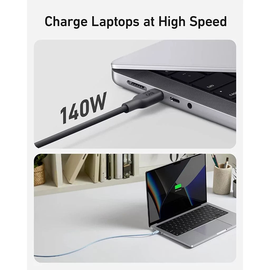 สายชาร์จ 5A Anker 140W USB-C to C (Bio-Based) 180cm สีขาว - AK411