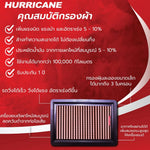 กรองอากาศมอเตอร์ไซต์ผ้าแดง & สแตนเลส HURRICANE HONDA WAVE 125i, HONDA SUPRA 125i