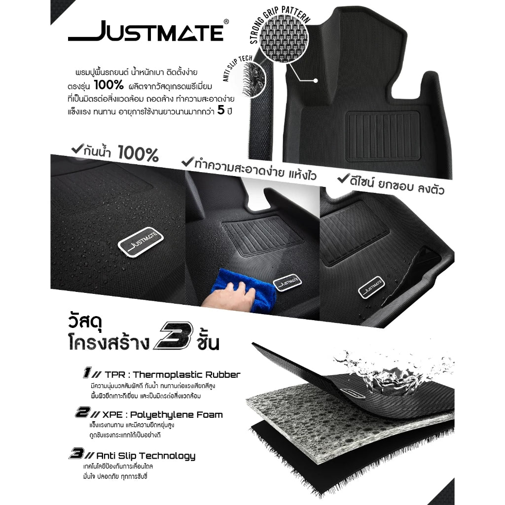 ถาดท้ายรถ JUSTMATE HONDA HRV ปี2022 - PRESENT