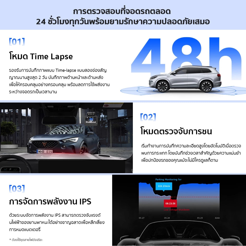 กล้องติดรถยนต์ DDPAI Z50 Pro Dual GPS กล้องหน้า+หลัง