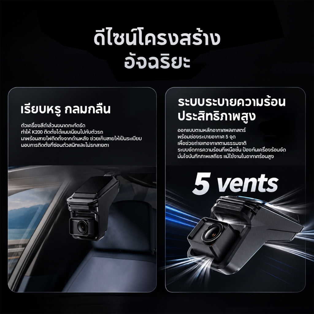 กล้องติดรถยนต์ DDPAI K200 2026