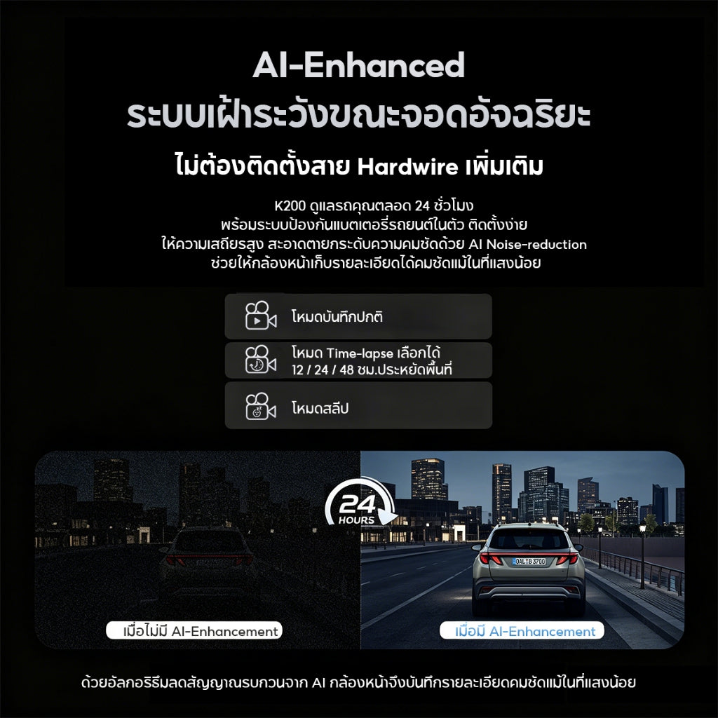 กล้องติดรถยนต์ DDPAI K200 2026