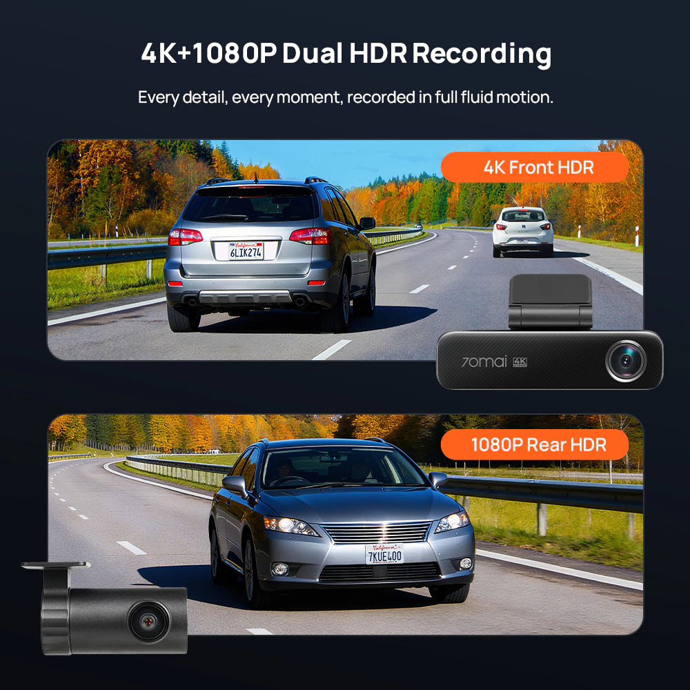 กล้องติดรถยนต์ 70MAI M800 Dash Cam เฉพาะกล้องหน้า